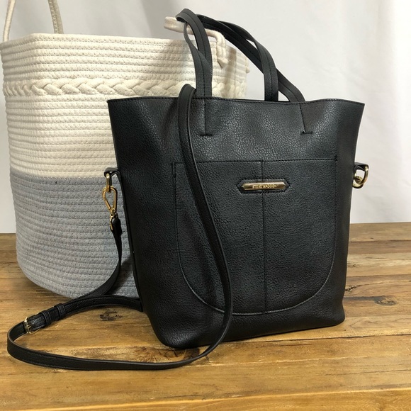 Steve Madden Handbags - Steve Madden Faux Leather Open Crossbody Tote